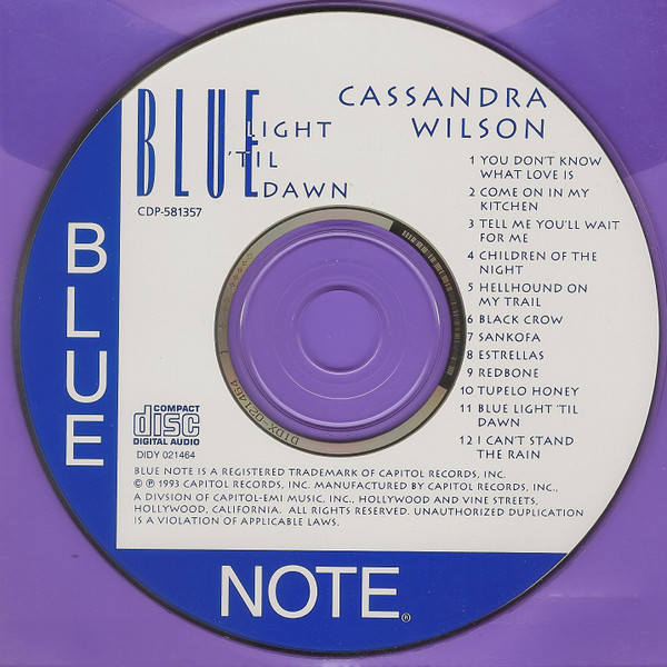 Cassandra Wilson - Blue Light 'Til Dawn (CD, Album, Club) (Near Mint (NM or M-)) - Image 4
