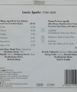 Alternative view of Louis Spohr - Rundfunkchor Berlin, Michael Gläser, Dietrich Knothe - Mass Op. 54, Psalms Op. 85 (CD, Album) (Near Mint (NM or M-))