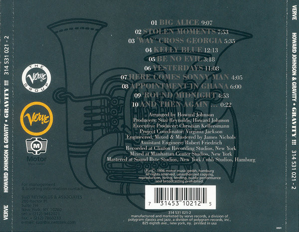 Howard Johnson & Gravity - Gravity !!! (CD, Album) (Near Mint (NM or M-)) - Image 2