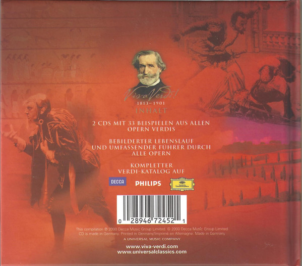Giuseppe Verdi - Viva Verdi! (2xCD, Comp) (Near Mint (NM or M-)) - Image 2