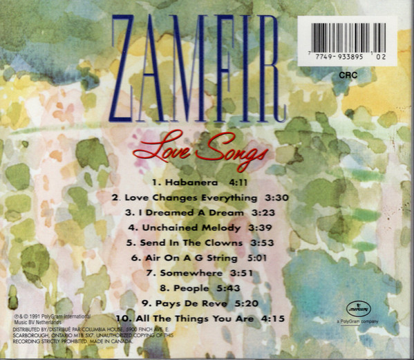 Gheorghe Zamfir - Love Songs (CD, Album, Club) (Near Mint (NM or M-)) - Image 2