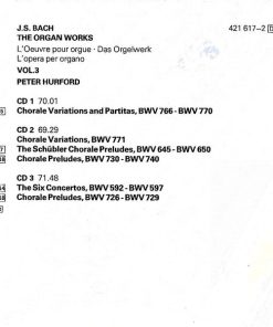 Alternative view of Johann Sebastian Bach, Peter Hurford - The Organ Works Vol.3 (3xCD, Comp) (Near Mint (NM or M-))