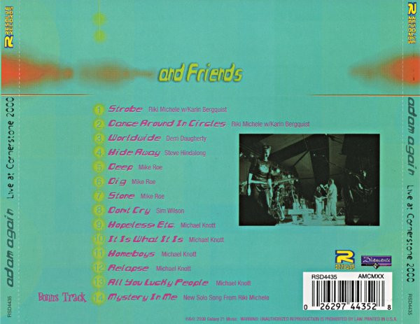 Adam Again - Live At Cornerstone 2000 (2xCD, Enh) (Mint (M)) - Image 2