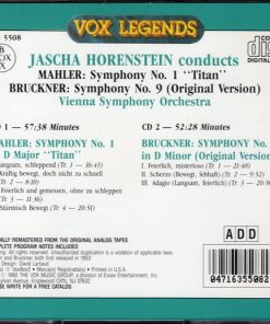 Alternative view of Jascha Horenstein Conducts Gustav Mahler / Anton Bruckner - Symphony No. 1 / Symphony No. 9 (2xCD, Comp) (Near Mint (NM or M-))