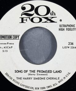 Alternative view of The Harry Simeone Chorale - Tenderly He Watches / Song Of The Promised Land (7", Promo) (Very Good Plus (VG+))