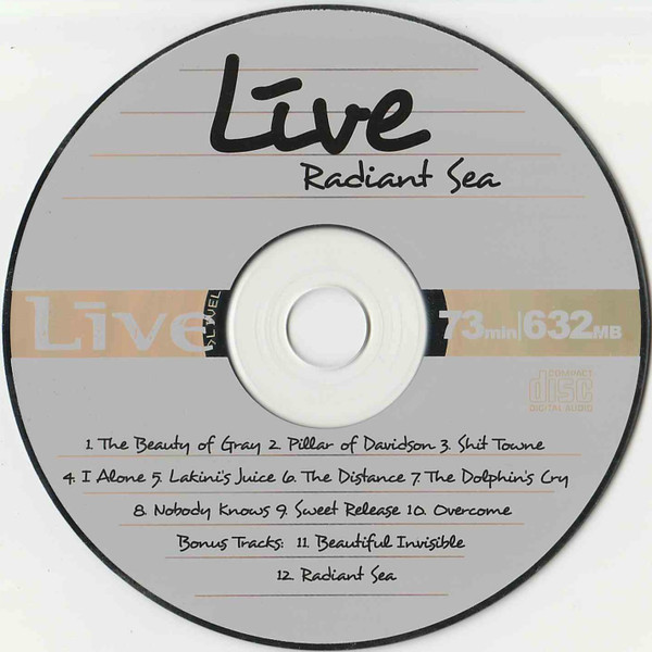 Live - Radiant Sea: A Collection Of Bootleg Rarities And Two New Songs (CD, Ltd) (Near Mint (NM or M-)) - Image 3