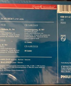 Alternative view of Franz Schubert - Gérard Souzay, Dalton Baldwin - Die Schöne Müllerin; Winterreise; Schwanengesang; 29 Lieder (4xCD, RM + Box, Comp, Sli) (Near Mint (NM or M-))