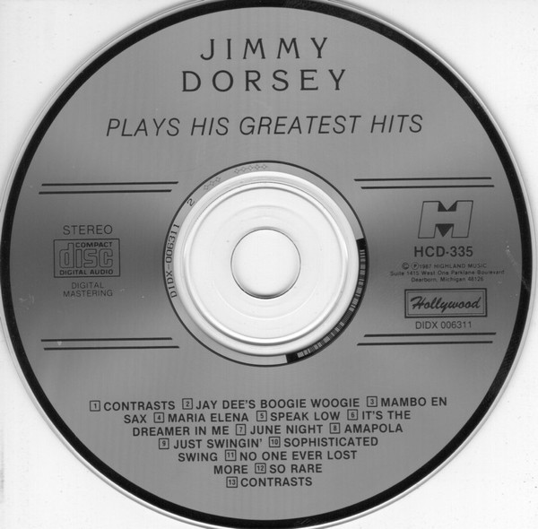 Jimmy Dorsey - Plays His Greatest Hits (CD, Comp) (Near Mint (NM or M-)) - Image 4