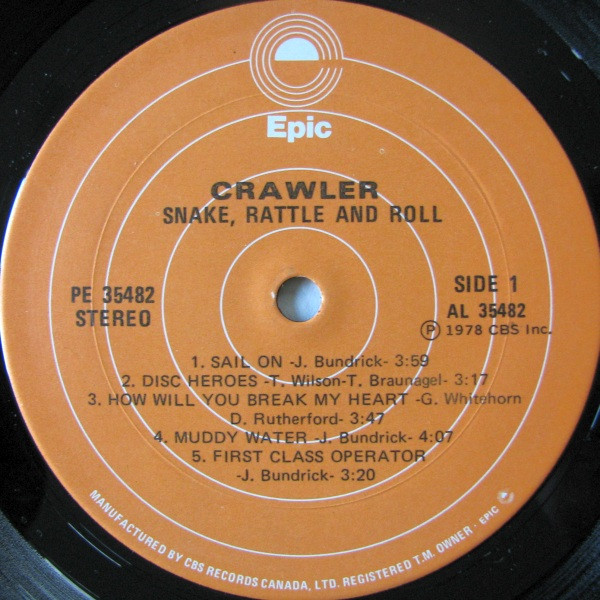 Crawler - Snake, Rattle And Roll (LP, Album) (Mint (M)) - Image 3