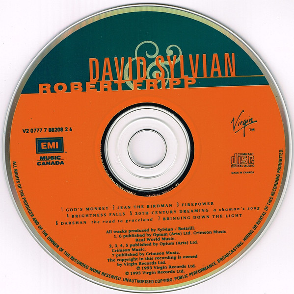 David Sylvian & Robert Fripp - The First Day (CD, Album) (Near Mint (NM or M-)) - Image 5