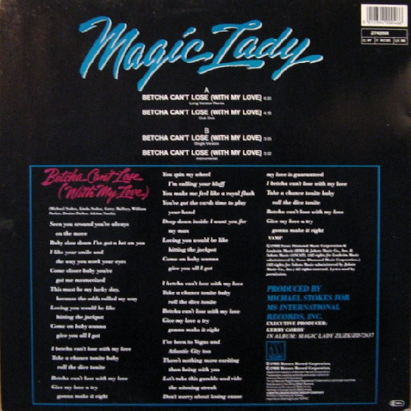 Magic Lady - Betcha Can't Lose (With My Love) (12", Single) (Mint (M)) - Image 2