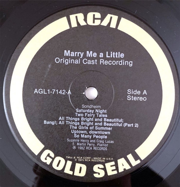 Stephen Sondheim - Marry Me A Little (Original Cast Recording) (LP, Album) (Mint (M)) - Image 3