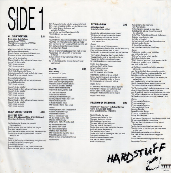 The Irish Rovers - Hardstuff (LP, Album) (Mint (M)) - Image 5