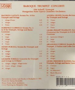 Alternative view of Ede Inhoff Trumpet Hungarian State Opera Chamber Orchestra - Baroque Trumpet Concerti (CD, Album) (Near Mint (NM or M-))