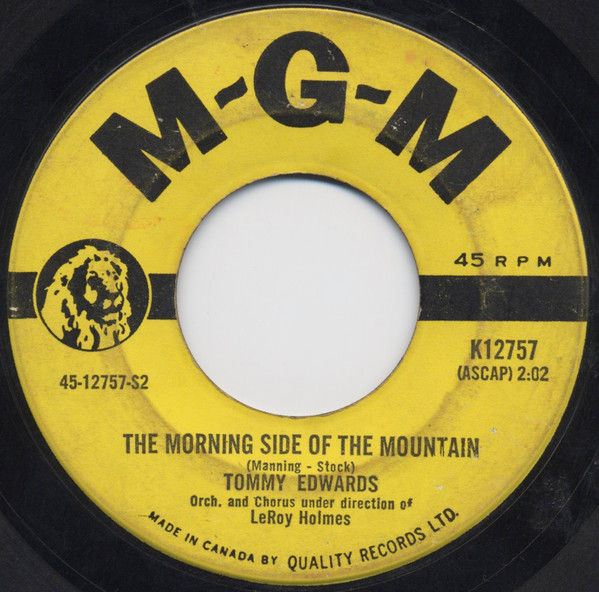 Tommy Edwards - Please Mr. Sun / The Morning Side Of The Mountain (7", Single) (Near Mint (NM or M-)) - Image 2