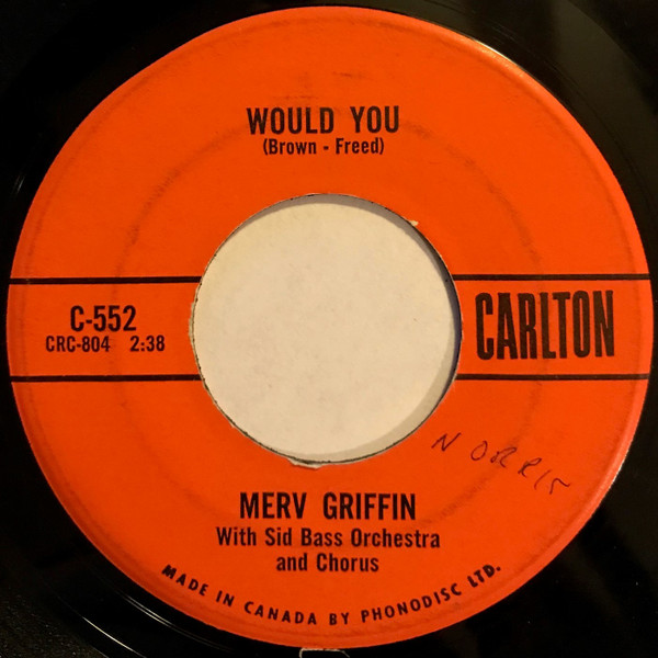 Merv Griffin - You Came A Long Way From St. Louis / Would You (7") (Near Mint (NM or M-)) - Image 2