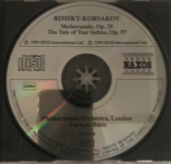 Nikolai Rimsky-Korsakov - Philharmonia Orchestra • Enrique Batiz - Sheherazade, Op. 35 • The Tale Of Tsar Saltan, Op. 57 (CD, Album) (Near Mint (NM or M-)) - Image 3