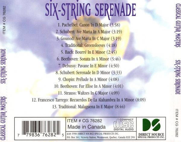 The Northstar Singers And Musicians - Classical Guitar Masters - Six-String Serenade (CD) (Near Mint (NM or M-)) - Image 2