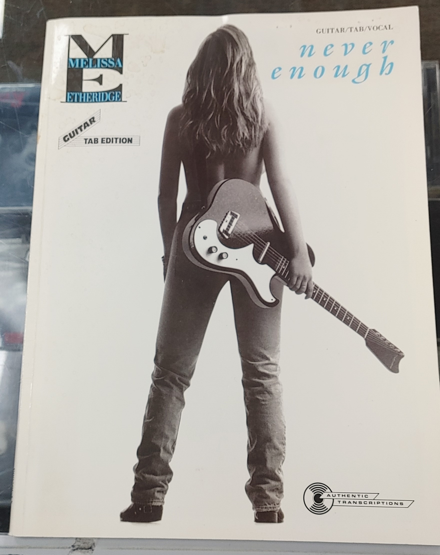 ETHERIDGE, Melissa - VINTAGE "Never Enough" 1992 SHEET MUSIC/GUITAR TAB BOOK
