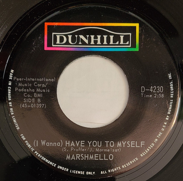 Marshmello (4) - Namby Pamby / (I Wanna) Have You To Myself (7") (Very Good Plus (VG+)) - Image 2