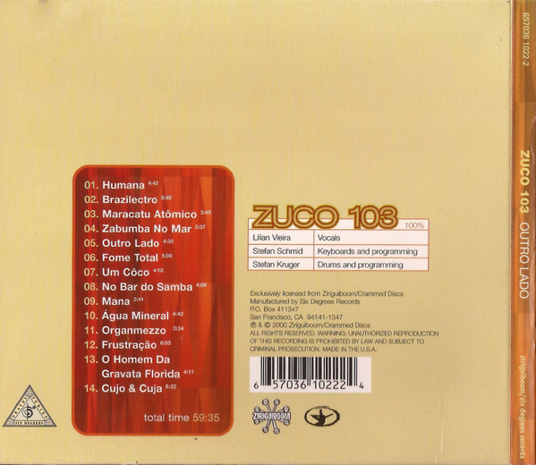Zuco 103 - Outro Lado (CD, Album) (Near Mint (NM or M-)) - Image 2