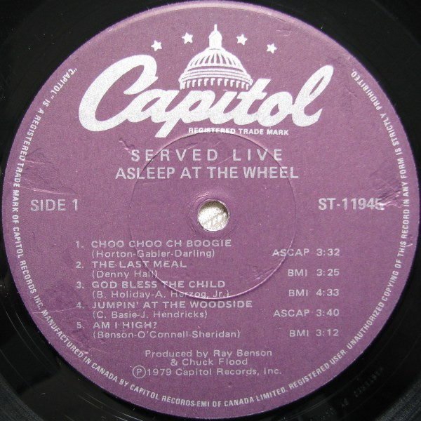 Asleep At The Wheel - Served Live (LP, Album) (Mint (M)) - Image 3