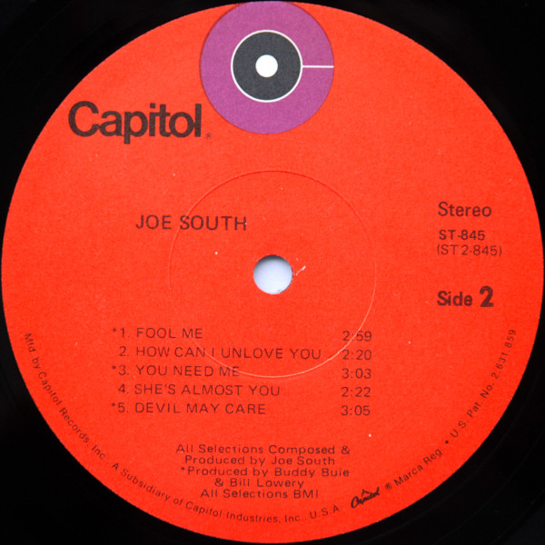 Joe South - Joe South (LP, Album) (Mint (M)) - Image 4