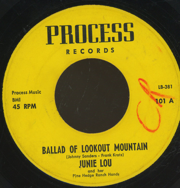 Junie Lou And The Pine Hedge Ranch Hands - Ballad Of Lookout Mountain / Oh, So Many Years (7") (Very Good Plus (VG+)) - Image 2