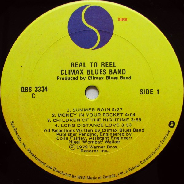 Climax Blues Band - Real To Reel (LP, Album, Gat) (Mint (M)) - Image 4