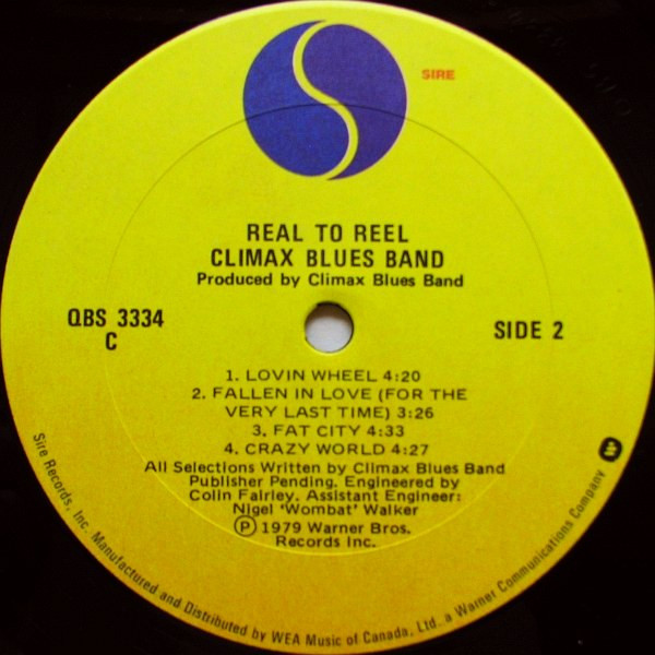 Climax Blues Band - Real To Reel (LP, Album, Gat) (Mint (M)) - Image 5