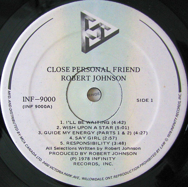 Robert Johnson (21) - Close Personal Friend (LP, Album) (Mint (M)) - Image 3
