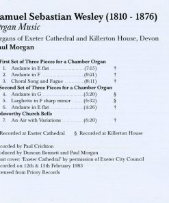 Alternative view of Paul Morgan (20), Samuel Sebastian Wesley - Organ Music Of S.S. Wesley (CD, Album) (Near Mint (NM or M-))
