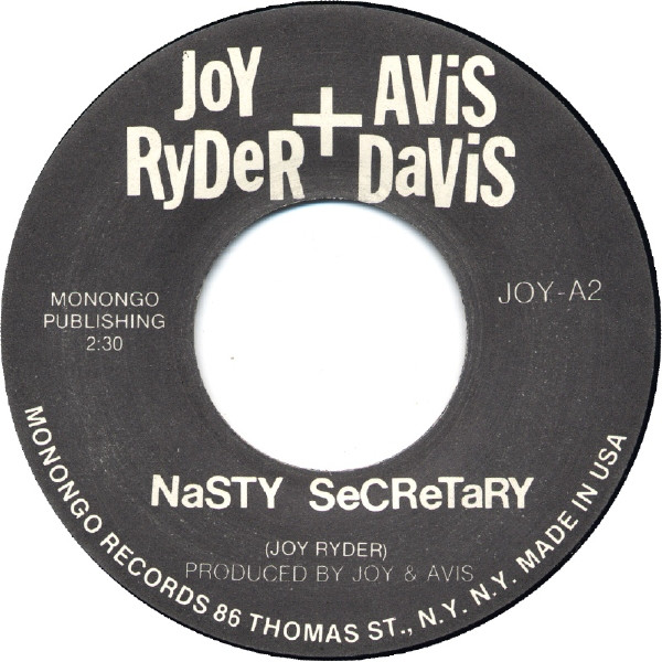 Joy Ryder + Avis Davis - No More Nukes / Nasty Secretary (7") (Near Mint (NM or M-)) - Image 4