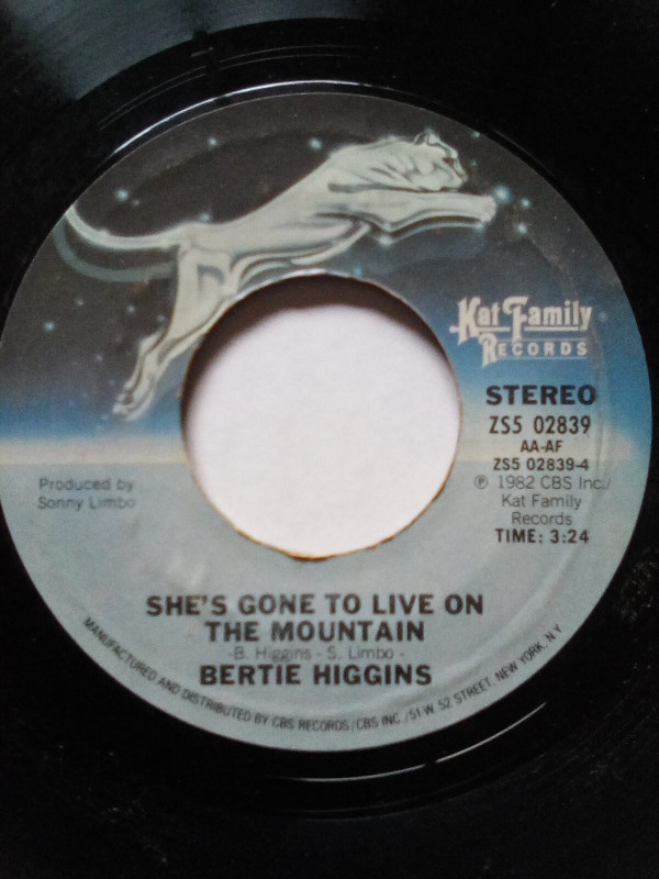 Bertie Higgins - Just Another Day In Paradise (7", Single, Styrene, Ter) (Very Good Plus (VG+)) - Image 2
