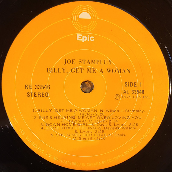 Joe Stampley - Billy Get Me A Woman (LP, Album) (Mint (M)) - Image 3