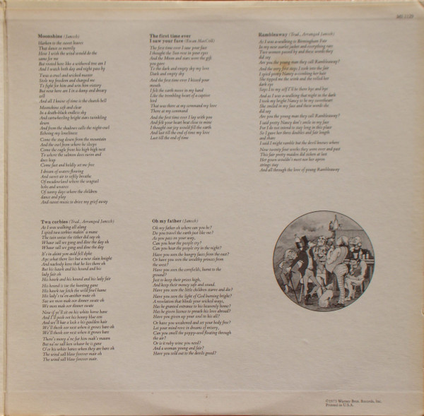 Bert Jansch - Moonshine (LP, Album, Ter) (Mint (M)) - Image 3