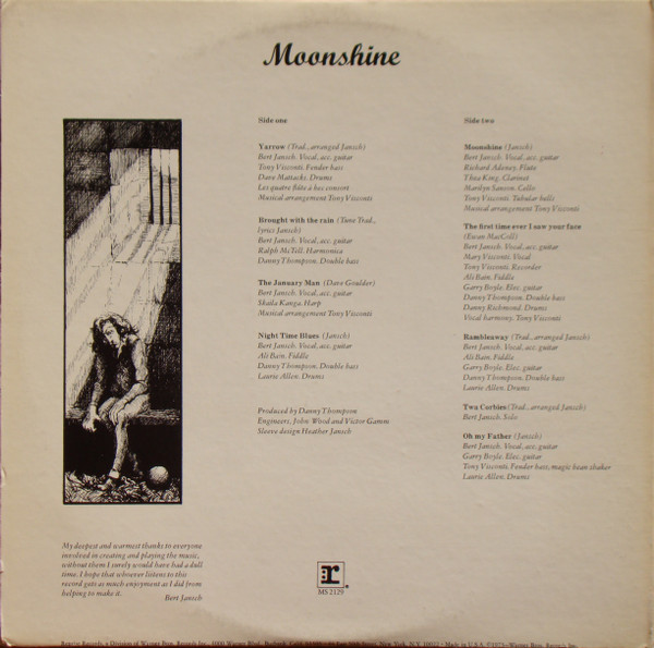 Bert Jansch - Moonshine (LP, Album, Ter) (Mint (M)) - Image 4