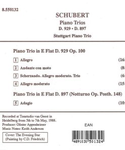 Alternative view of Franz Schubert, Stuttgarter Klaviertrio - Schubert Piano Trios D. 929 • D. 897 (CD, Album, RE) (Near Mint (NM or M-))