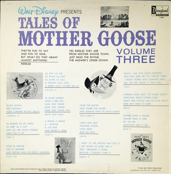 Various - Tales Of Mother Goose Volume Three (LP, Album) (Mint (M)) - Image 2