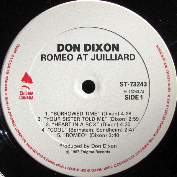Don Dixon - Romeo At Julliard (LP, Album) (Mint (M)) - Image 3