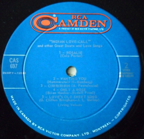 Living Voices - Living Voices Sing Indian Love Call And Other Great Duets And Love Songs (LP) (Mint (M)) - Image 4