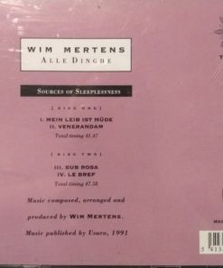 Alternative view of Wim Mertens - Sources Of Sleeplessness (2xCD, Album) (Near Mint (NM or M-))