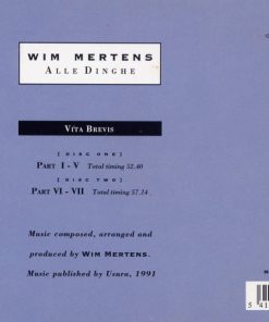 Alternative view of Wim Mertens - Vita Brevis (2xCD, Album) (Near Mint (NM or M-))