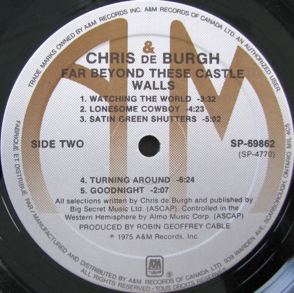 Chris de Burgh - Far Beyond These Castle Walls (LP, Album, RE) (Mint (M)) - Image 4