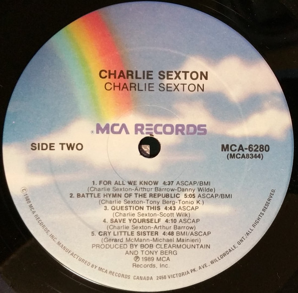 Charlie Sexton - Charlie Sexton (LP, Album) (Mint (M)) - Image 4