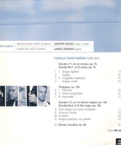 Alternative view of Jasper Wood, James Parker (14), Camille Saint-Saëns - Œuvres Pour Violon & Piano - Music For Violin & Piano (CD, Album) (Near Mint (NM or M-))