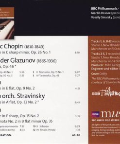 Alternative view of Martin Roscoe, Alexander Glazunov, Igor Stravinsky, BBC Philharmonic, Vassily Sinaisky, Frédéric Chopin - Piano Masterpieces Including Sonata No. 2 (CD, Album) (Near Mint (NM or M-))