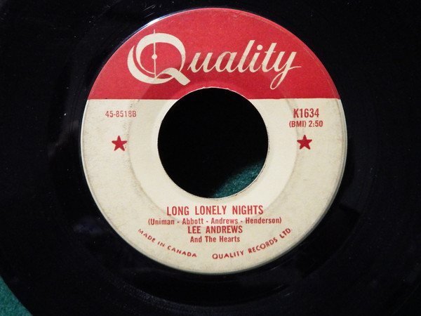 Lee Andrews & The Hearts - Long Lonely Nights / The Clock (7") (Very Good Plus (VG+))