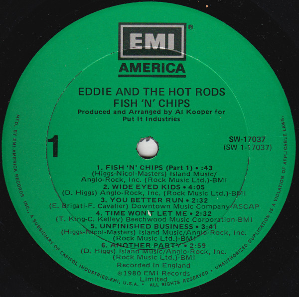 Eddie And The Hot Rods - Fish 'N' Chips (LP, Album) (Mint (M)) - Image 4