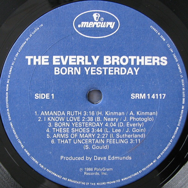 Everly Brothers - Born Yesterday (LP, Album) (Mint (M)) - Image 3